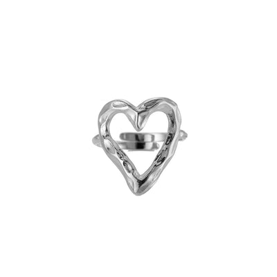 Rough Heart Ring