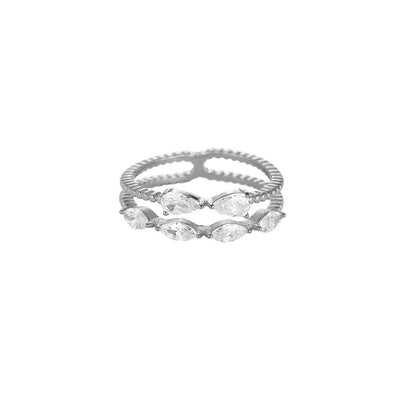 Tie & Braid Diamond Edelstahl Ring