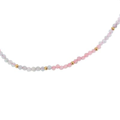 Colorful Morganite Semi-Precious Gemstone Fußkette
